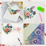 6pcs Diamond Art Painting Set Greeting Card, Tulip Birdie 5D DIY Special Shape Diamond Greeting Card Creative Gifts, Christmas Thanksgiving Greeting Card Congratulation