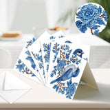 6pcs Diamond Painting Kit Greeting Card, Birdie 5D DIY Diamond Handmade Holiday Greeting Card with Envelope, Christmas Gift Congratulation