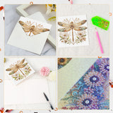 6pcs Diamond Art Painting Set Greeting Card, Dragonfly 5D DIY Special Shape Diamond Greeting Card Creative Gifts, Christmas Thanksgiving Greeting Card Congratulation