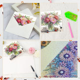 6pcs Diamond Art Painting Kit Greeting Card, Flower Horse 5D DIY Special Shape Diamond Greeting Card Creative Gift, Christmas Thanksgiving Greeting Card Congratulation