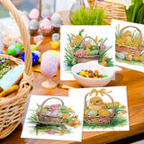 6pcs Diamond Painting Kit Greeting Card, Flower Bunny 5D DIY Diamond Handmade Holiday Greeting Card with Envelope, Christmas Gift Congratulation