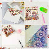 6 Pieces Diamond Art Painted Greeting Cards, Christmas Tree Snowman Truck Gift 5D DIY Special Shape Diamond Card Creative Gift, Christmas Thanksgiving Greeting Card Congratulation