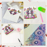 6 pcs Diamond Art Painted Greeting Card, Prairie Horse 5D DIY Special Shape Diamond Card Creative Gift, Christmas Thanksgiving Greeting Card Congratulation