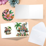 6pcs Diamond Painting Kit Greeting Card, Gnome 5D DIY Diamond Handmade Holiday Greeting Card with Envelope, Christmas Gift Congratulation
