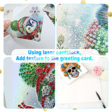 6pcs Diamond Art Painting Kit Greeting Card, Flower Cave Head 5D DIY Special Shape Diamond Greeting Card Creative Gifts, Christmas Thanksgiving Greeting Card Congratulation