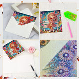 6pcs Diamond Art Painting Set Greeting Card, Swing Rainbow 5D DIY Special Shape Diamond Greeting Card Creative Gifts, Christmas Thanksgiving Greeting Card Congratulation