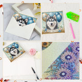 6pcs Diamond Art Painting Kit Greeting Card, Puppy Balloon 5D DIY Special Shape Diamond Greeting Card Creative Gifts, Christmas Thanksgiving Greeting Card Congratulation