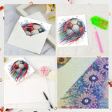6pcs Diamond Art Painting Set Greeting Card, Fire Football 5D DIY Special Shape Diamond Greeting Card Creative Gifts, Christmas Thanksgiving Greeting Card Congratulation