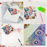 6pcs Diamond Painting Kit Greeting Card, Fruit Flag 5D DIY Diamond Handmade Holiday Greeting Card with Envelope, Christmas Gift Congratulation