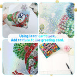 6pcs Diamond Painting Kit Greeting Card, Birthday 5D DIY Diamond Handmade Holiday Greeting Card with Envelope, Christmas Gift Congratulation
