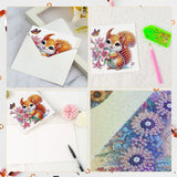 6 pcs Diamond Art Painted Greeting Card, Flower Meadow 5D DIY Special Shape Diamond Card Creative Gift, Christmas Thanksgiving Greeting Card Congratulation