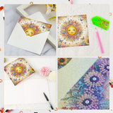 6pcs Diamond Art Painting Set Greeting Card, Happy Sun 5D DIY Special Shape Diamond Greeting Card Creative Gifts, Christmas Thanksgiving Greeting Card Congratulation