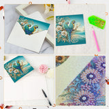 6pcs Diamond Art Painting Kit Greeting Card, Big Sea Birdie 5D DIY Special Shape Diamond Greeting Card Creative Gift, Christmas Thanksgiving Greeting Card Congratulation