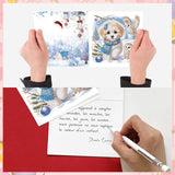 8 pcs Diamond Art Painted Greeting Card, Halloween Kitten Christmas Puppy 5D DIY Special Shape Diamond Card Creative Gift, Christmas Thanksgiving Greeting Card Congratulation