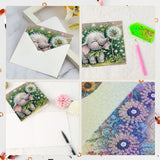 6pcs Diamond Art Painting Kit Greeting Card, Little Elephant Dandelion 5D DIY Special Shape Diamond Greeting Card Creative Gifts, Christmas Thanksgiving Greeting Card Congratulation