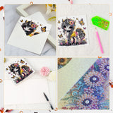6 pcs Diamond Art Painted Greeting Card, Pegasus 5D DIY Special Shape Diamond Card Creative Gifts, Christmas Thanksgiving Greeting Card Congratulation