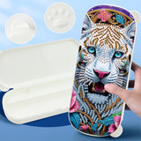 DIY Diamond Painting Stationery Box Kit|White Tiger