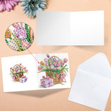 6pcs Diamond Painting Kit Greeting Card, Tulip Bouquet 5D DIY Diamond Handmade Holiday Greeting Card with Envelope, Christmas Gift Congratulation