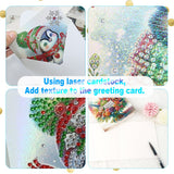 6pcs Diamond Painting Kit Greeting Card, Rose Bouquet 5D DIY Diamond Handmade Holiday Greeting Card with Envelope, Christmas Gift Congratulation