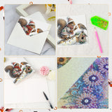 6 pcs Diamond Art Painted Greeting Card, Cup Cat 5D DIY Special Shape Diamond Card Creative Gift, Christmas Thanksgiving Greeting Card Congratulation