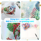 6pcs Diamond Art Painting Kit Greeting Card, Honey Bird 5D DIY Special Shape Diamond Greeting Card Creative Gifts, Christmas Thanksgiving Greeting Card Congratulation