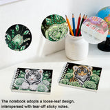 2 Pack DIY Diamond Painting Spiral Mini Sketchbook Kit, Portable Special Shaped Diamond Art Diamond Painting Notebook Kit for Adults