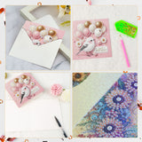 6pcs Diamond Art Painting Kit Greeting Card, Swan Bird Angel Horse 5D DIY Special Shape Diamond Greeting Card Creative Gifts, Christmas Thanksgiving Greeting Card Congratulation