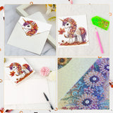 6pcs Diamond Art Painting Set Greeting Card, Maple Leaf Pony 5D DIY Special Shape Diamond Greeting Card Creative Gifts, Christmas Thanksgiving Greeting Card Congratulation