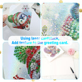 6pcs Diamond Art Painting Kit Greeting Card, Wreath Owl 5D DIY Special Shape Diamond Greeting Card Creative Gifts, Christmas Thanksgiving Greeting Card Congratulation