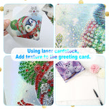 6pcs Diamond Art Painting Kit Greeting Card, Spread Wings Owl 5D DIY Special Shape Diamond Greeting Card Creative Gifts, Christmas Thanksgiving Day Greeting Card Congratulation