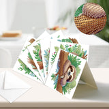6pcs Diamond Painting Kit Greeting Card, Sloth 5D DIY Diamond Handmade Holiday Greeting Card with Envelope, Christmas Gift Congratulation