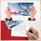 8 pcs Diamond Art Painted Greeting Card, Santa Claus Owl Camel 5D DIY Special Shape Diamond Card Creative Gift, Christmas Thanksgiving Greeting Card Congratulation