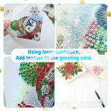 6pcs Diamond Art Painting Kit Greeting Cards, Pretty Flowers 5D DIY Special Shape Diamond Greeting Card Creative Gifts, Christmas Thanksgiving Greeting Card Congratulation
