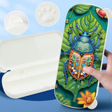 DIY Diamond Painting Stationery Box Kit|Insect Green Leaves