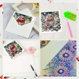 6pcs Diamond Art Painting Kit Greeting Card, Red Dragonfly Angel 5D DIY Special Shape Diamond Greeting Card Creative Gift, Christmas Thanksgiving Greeting Card Congratulation