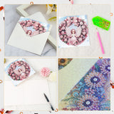 6 Pieces Diamond Art Painted Greeting Cards, Ski Santa Birdie Gift 5D DIY Special Shape Diamond Card Creative Gift, Christmas Thanksgiving Greeting Card Congratulation