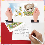 8 pcs Diamond Art Painted Greeting Card, Bee Bear Butterfly 5D DIY Special Shape Diamond Card Creative Gift, Christmas Thanksgiving Greeting Card Congratulation