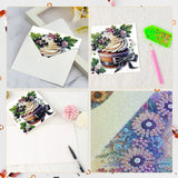 6pcs Diamond Painting Kit Greeting Card, Cake 5D DIY Diamond Handmade Holiday Greeting Card with Envelope, Christmas Gift Congratulation