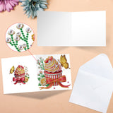 6pcs Diamond Painting Kit Greeting Cards, Cupcakes 5D DIY Diamond Handmade Holiday Greeting Cards with Envelopes, Christmas Gifts Congratulations!