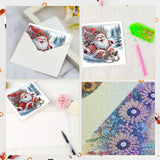 6 Pcs DIY 5D Diamond art Painting Christmas Cards Kits for Adults Diamond Art Greeting Cards Art Craft Gifts for Christmas (penguins)