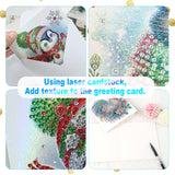 6pcs Diamond Art Painting Kit Greeting Card, Turtle Rooster Elephant 5D DIY Special Shape Diamond Greeting Card Creative Gifts, Christmas Thanksgiving Greeting Card Congratulation