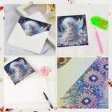 6pcs Diamond Art Painting Set Greeting Card, Sexy Angel 5D DIY Special Shape Diamond Greeting Card Creative Gifts, Christmas Thanksgiving Greeting Card Congratulation