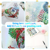 6pcs Diamond Art Painting Kit Greeting Card, Wine Glass Flower 5D DIY Special Shape Diamond Greeting Card Creative Gifts, Christmas Thanksgiving Greeting Card Congratulation