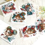 6pcs Diamond Art Painting Set Greeting Card, Butterfly Angel 5D DIY Special Shape Diamond Greeting Card Creative Gifts, Christmas Thanksgiving Greeting Card Congratulation