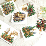 6 pcs Diamond Art Painted Greeting Card, Truck Owl 5D DIY Special Shape Diamond Card Creative Gift, Christmas Thanksgiving Greeting Card Congratulation