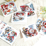 6 Pcs DIY 5D Diamond art Painting Christmas Cards Kits for Adults Diamond Art Greeting Cards Art Craft Gifts for Christmas (penguins)