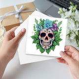 6pcs Diamond Art Painting Kit Greeting Card, Flower Cave Head 5D DIY Special Shape Diamond Greeting Card Creative Gifts, Christmas Thanksgiving Greeting Card Congratulation