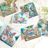 6pcs Diamond Art Painting Kit Greeting Card, Landscape Owl Peacock Butterfly 5D DIY Special Shape Diamond Greeting Card Creative Gifts, Christmas Thanksgiving Day Greeting Card Congratulation