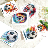 6pcs Diamond Art Painting Set Greeting Card, Fire Football 5D DIY Special Shape Diamond Greeting Card Creative Gifts, Christmas Thanksgiving Greeting Card Congratulation