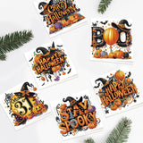 6pcs Diamond Painting Kit Greeting Card, Halloween Pumpkin 5D DIY Diamond Handmade Holiday Greeting Card with Envelope, Christmas Gift Congratulation